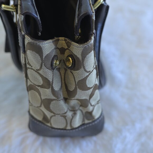 Vintage Brown Coach Hampton Signature Carry All Satchel G0771-11602 - Picture 6 of 7